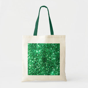Glitzy Green Glitter Tote Bag