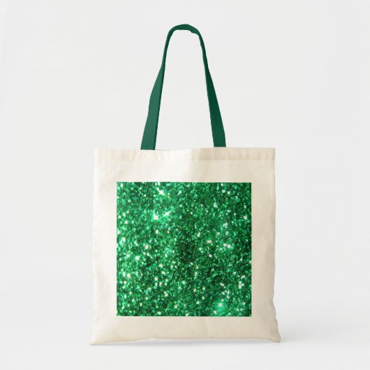 Glitzy Green Glitter Tote Bag (Voorkant)