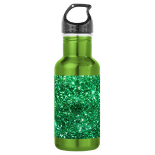 Glitzy Green Glitter Waterfles