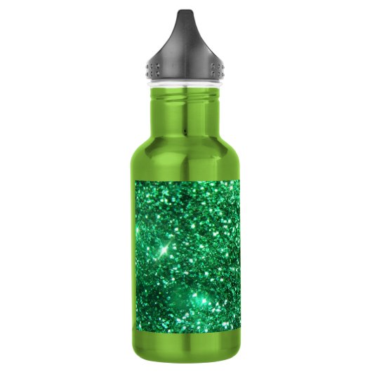Glitzy Green Glitter Waterfles (Links)