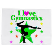 GLITZY GREEN IK HOU VAN GYMNASTIEK ONTWERP LARGE CADEAUTASJE (Achterkant)