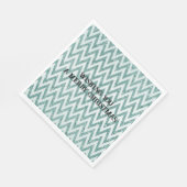 Glitzy Green White Chevron Stripes Kerstmis Servet (Hoek)