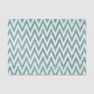 Glitzy Green White Chevron Stripes Kerstmis Tissuepapier