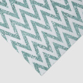 Glitzy Green White Chevron Stripes Kerstmis Tissuepapier (Detail)