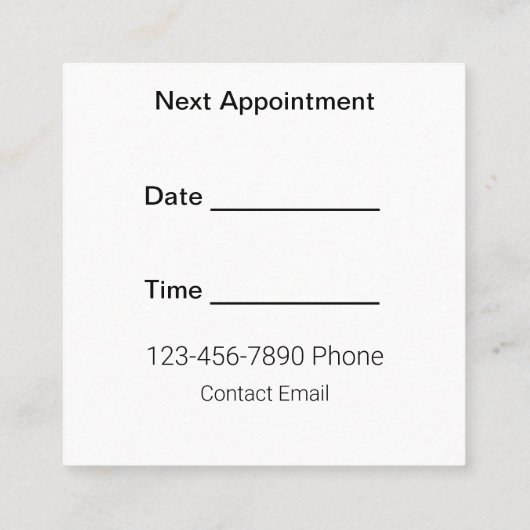 Glitzy Haarstylist Afspraak Visitekaartjes (Achterkant)