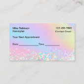 Glitzy Haarstylist Afspraakkaarten voor klanten Afsprakenkaartje (Voorkant)