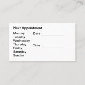 Glitzy Hair Beauty Appointment Visitekaartjes (Achterkant)