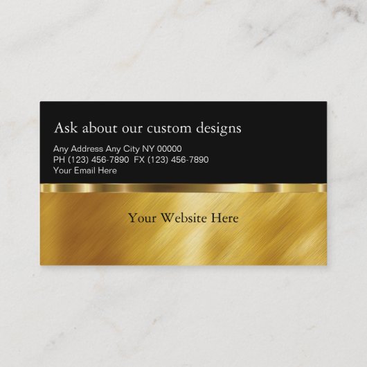 Glitzy Jewelery Visitekaartjes (Achterkant)