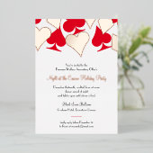 Glitzy Kaart Suits Casino Night Party Invitation (Staand Voorkant)