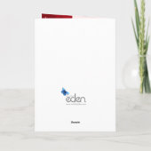 Glitzy kerstglans rode kaart (Achterkant)