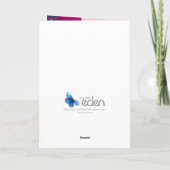 Glitzy kerstglans roze roze/paarse kaart (Achterkant)