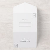 Glitzy Lila & Zwart 30ste verjaardag QR Code All In One Uitnodiging (Buitenkant)