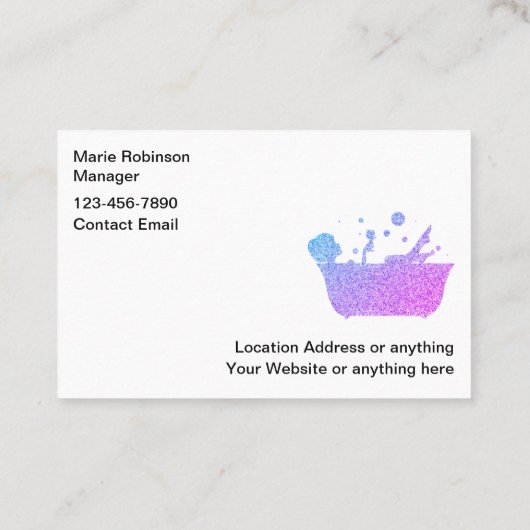 Glitzy Med Spa Beauty Visitekaartjes (Achterkant)