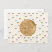Glitzy Mermaid Blue Glitter Briefkaart (Voorkant / Achterkant)