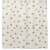 Glitzy Mermaid Blue Glitter Douchegordijn (Voorkant)