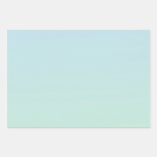 Glitzy Mermaid Blue Glitter Inpakpapier Vel (Voorkant 3)