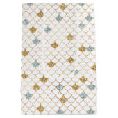 Glitzy Mermaid Blue Glitter Medium Cadeauzakje (Achterkant)