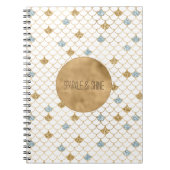 Glitzy Mermaid Blue Glitter Notitieboek (Voorkant)