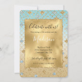 Glitzy Mermaid Blue Glitter Ombre Kaart (Voorkant)