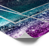 Glitzy Minimalism | Holografische Iridescent Welko Poster (Hoek)