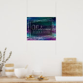 Glitzy Minimalism | Holografische Iridescent Welko Poster (Keuken)