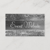 Glitzy Minimalism | Website Silver Wedding Details Informatiekaartje (Voorkant)