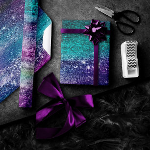 Glitzy Minimalisme  Holografische irdescent Ombre Cadeaupapier