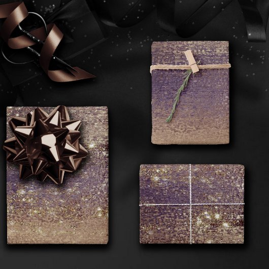 Glitzy minimalist| Metaalhoudende bronkoper Inpakpapier Vel