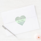 Glitzy Mint Sparkle Hart Sticker (Envelop)