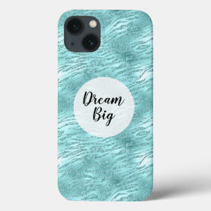 Glitzy Mint Zebra Print Case-Mate iPhone Case