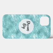 Glitzy Mint Zebra Print Case-Mate iPhone Case (Achterkant (horizontaal))