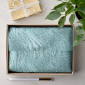 Glitzy Mint Zebra Print Tissuepapier (Geschenk)