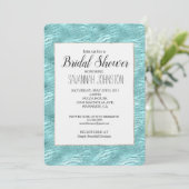 Glitzy Mint Zebra Print Vrijgezellenfeest Kaart (Staand voorkant)