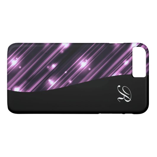 Glitzy Monogram Bling Case-Mate iPhone Case (Achterkant (Horizontaal))