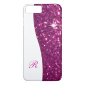 Glitzy Monogram Bling Case-Mate iPhone Case (Achterkant)