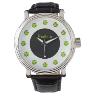 Glitzy Monogram Bling Watch Horloge