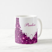 Glitzy Monogram Coffee Mok (Voorkant rechts)