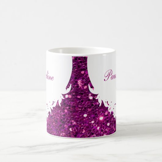 Glitzy Monogram Coffee Mok (Center)