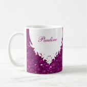 Glitzy Monogram Coffee Mok (Links)