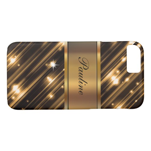 Glitzy Monogram Sparking Case-Mate iPhone Case (Achterkant (Horizontaal))