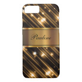 Glitzy Monogram Sparking Case-Mate iPhone Case (Achterkant)