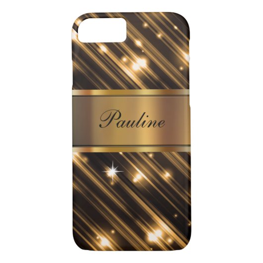 Glitzy Monogram Sparking Case-Mate iPhone Case (Achterkant)