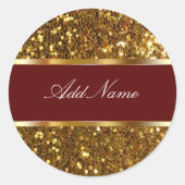 Glitzy Monogram Sticker Labels (Voorkant)