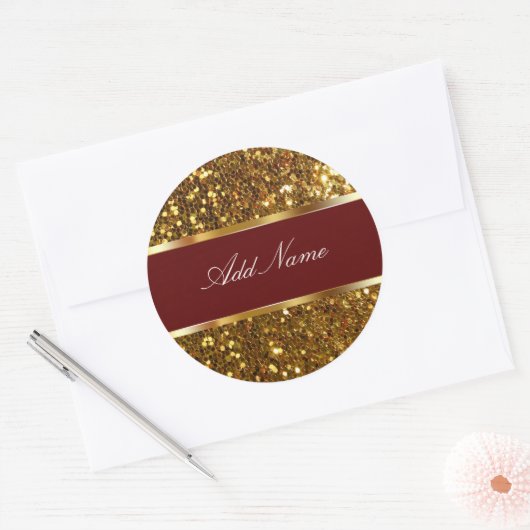 Glitzy Monogram Sticker Labels (Envelop)