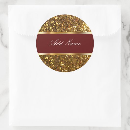 Glitzy Monogram Sticker Labels (Tas)