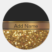 Glitzy Monogram Sticker Labels (Voorkant)