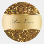 Glitzy Monogram Sticker Labels (Voorkant)
