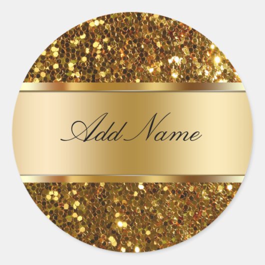 Glitzy Monogram Sticker Labels (Voorkant)