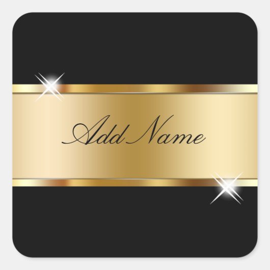Glitzy Monogram Sticker Labels "monogram stad" (Voorkant)