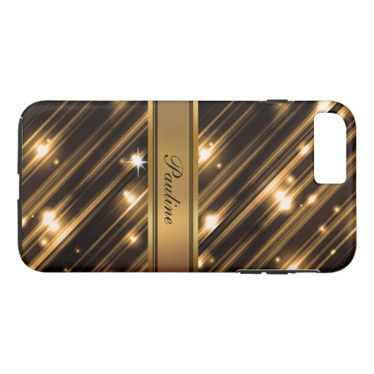Glitzy Monogram Style Case-Mate iPhone Case (Achterkant (Horizontaal))